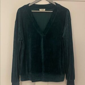 Umgee Forest Green Velvet Top